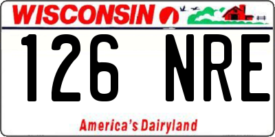 WI license plate 126NRE