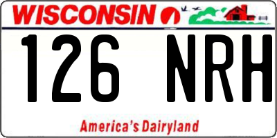 WI license plate 126NRH