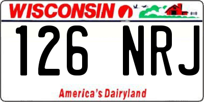 WI license plate 126NRJ
