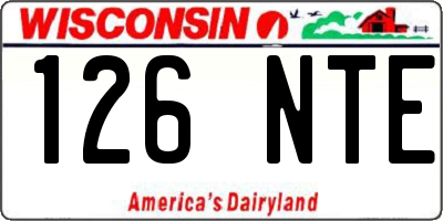 WI license plate 126NTE