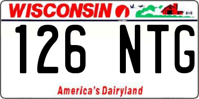 WI license plate 126NTG