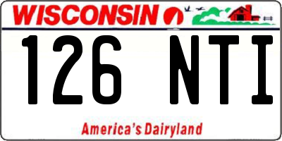 WI license plate 126NTI
