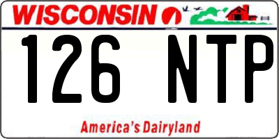 WI license plate 126NTP