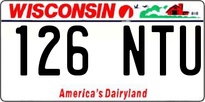 WI license plate 126NTU
