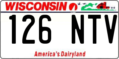 WI license plate 126NTV