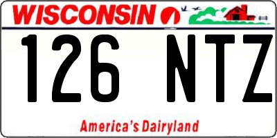 WI license plate 126NTZ