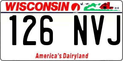 WI license plate 126NVJ