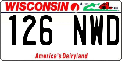 WI license plate 126NWD