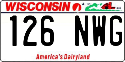 WI license plate 126NWG