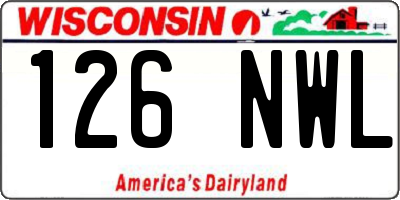 WI license plate 126NWL