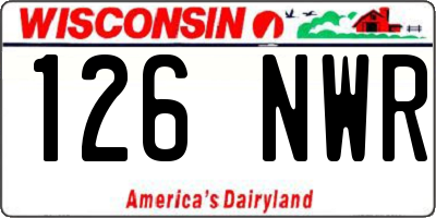 WI license plate 126NWR
