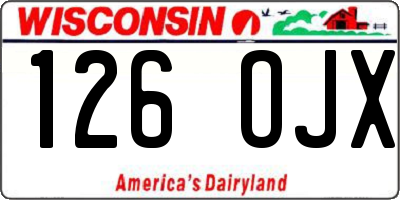 WI license plate 126OJX