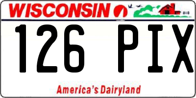 WI license plate 126PIX