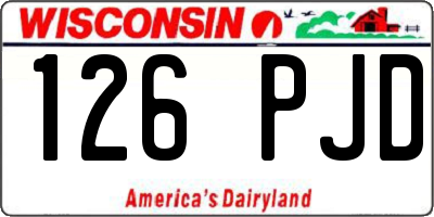 WI license plate 126PJD