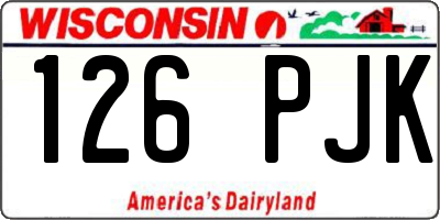 WI license plate 126PJK