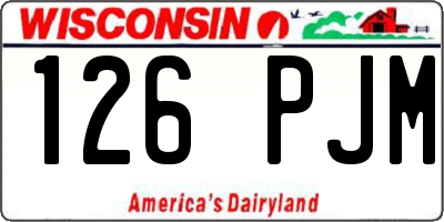 WI license plate 126PJM