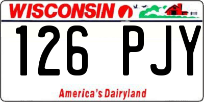 WI license plate 126PJY