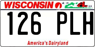 WI license plate 126PLH