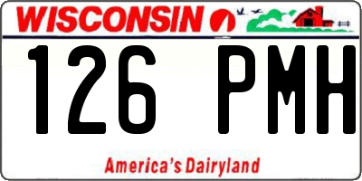 WI license plate 126PMH