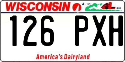 WI license plate 126PXH