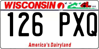WI license plate 126PXQ