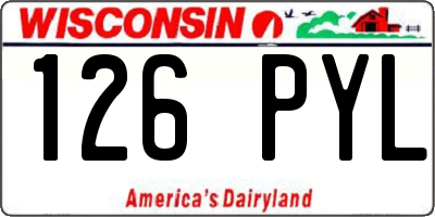 WI license plate 126PYL