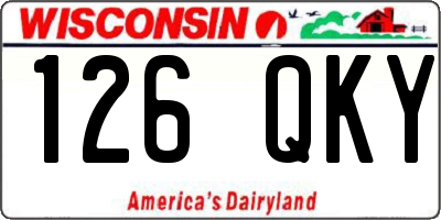 WI license plate 126QKY