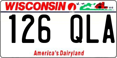 WI license plate 126QLA