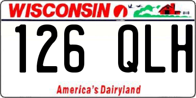 WI license plate 126QLH