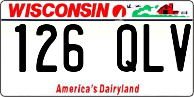 WI license plate 126QLV