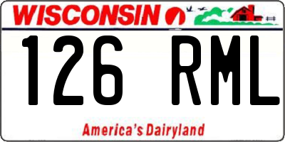 WI license plate 126RML