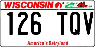 WI license plate 126TQV