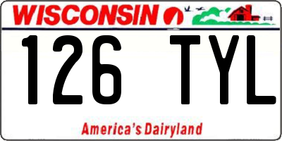 WI license plate 126TYL