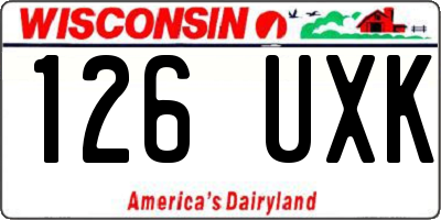 WI license plate 126UXK
