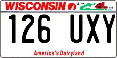 WI license plate 126UXY