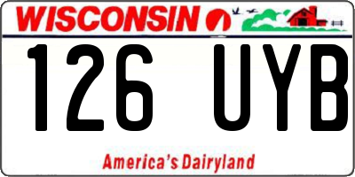 WI license plate 126UYB