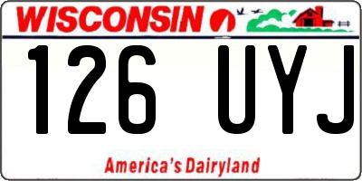 WI license plate 126UYJ