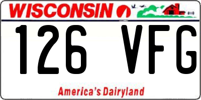 WI license plate 126VFG