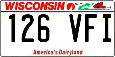 WI license plate 126VFI