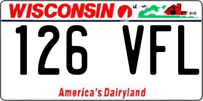 WI license plate 126VFL