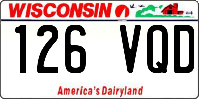 WI license plate 126VQD