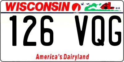 WI license plate 126VQG