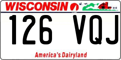 WI license plate 126VQJ