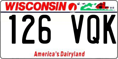WI license plate 126VQK