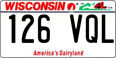 WI license plate 126VQL