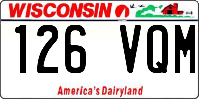 WI license plate 126VQM