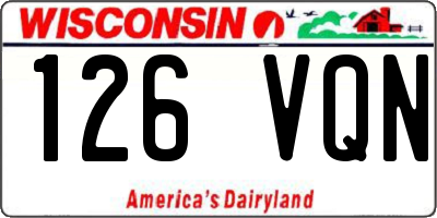WI license plate 126VQN
