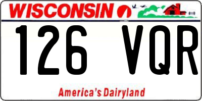 WI license plate 126VQR