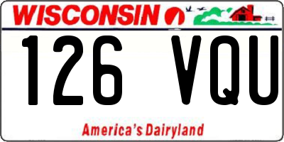 WI license plate 126VQU