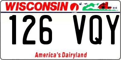 WI license plate 126VQY